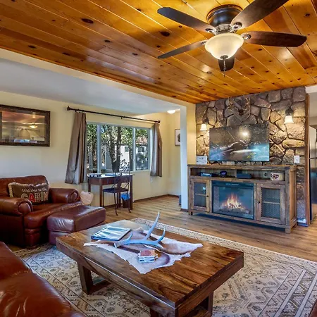 Large Yard With Fire Pit Show Low Cabin
